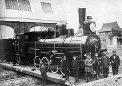Тысячный паровоз Сормовского завода. 1905 г. Фотография М.П. Дмитриева